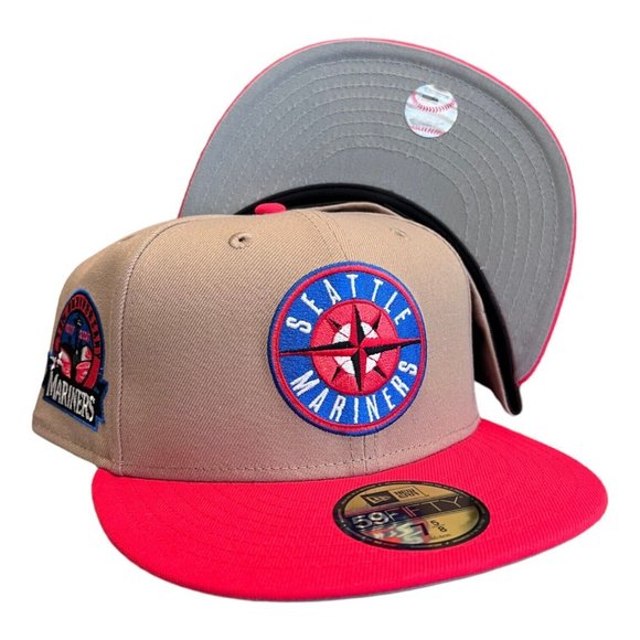 New Era Seattle Mariners 59FIFTY Fitted Hat Camel 30th Year Side Patch